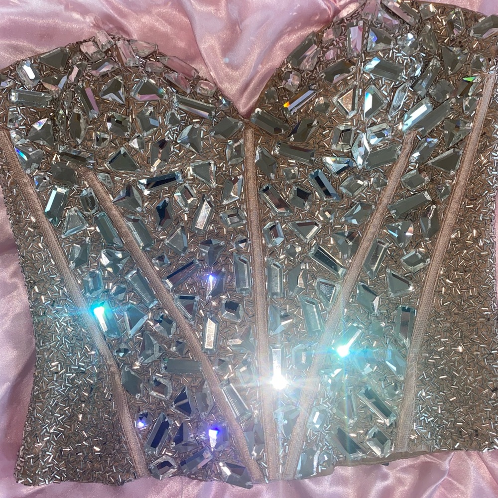 💎 sherri hill • crystal corset top